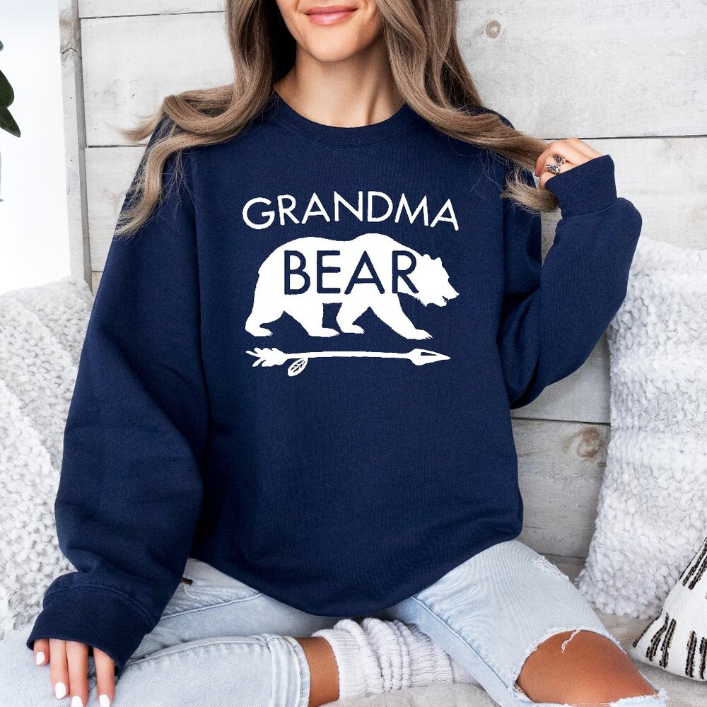Grandma Bear Sweatshirt Navy | Grandma Sweatshirt | Grandma Shirt
